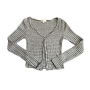 Striped button cardigan  top size small